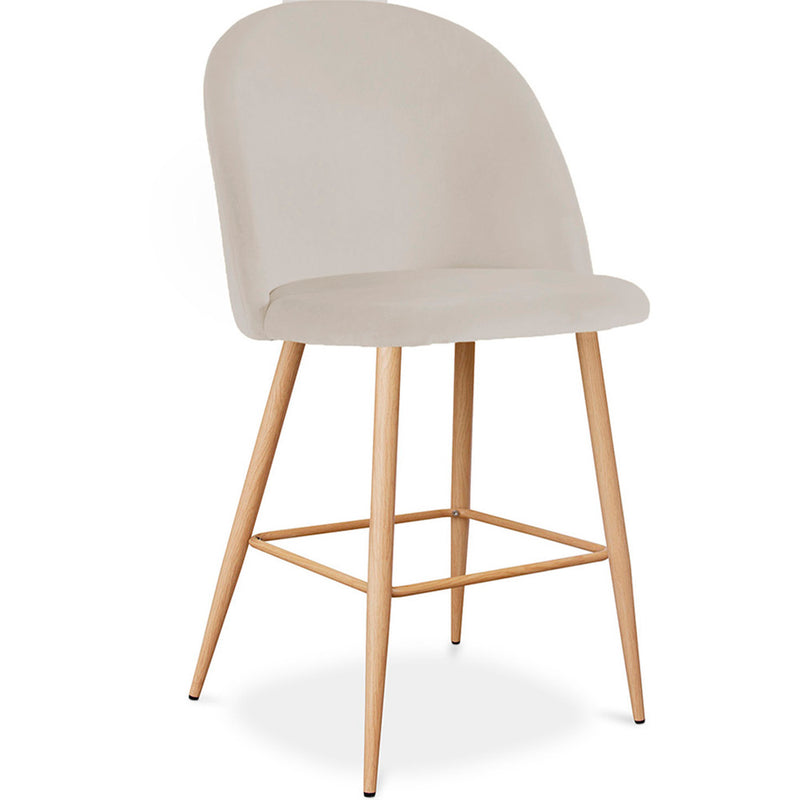 Hocker gepolstert mit Samt - Skandinavisches Design - 66cm - Evelyne