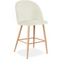 Banqueta Estofada em Veludo - Design Escandinavo - 66cm - Evelyne
