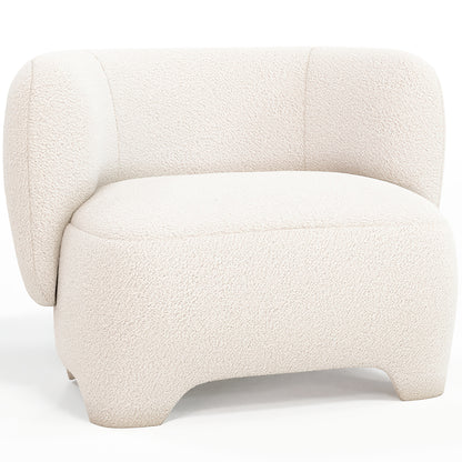 Fotel tapicerowany - Fotel z tkaniny boucle - Magnolia