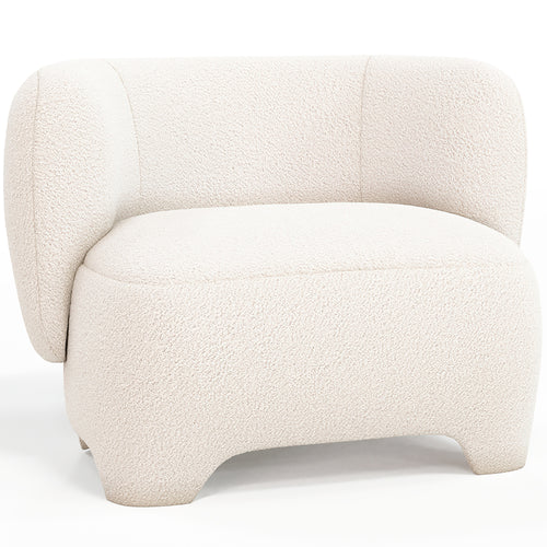 Poltrona Estofada - Poltrona em Tecido Bouclé - Magnolia