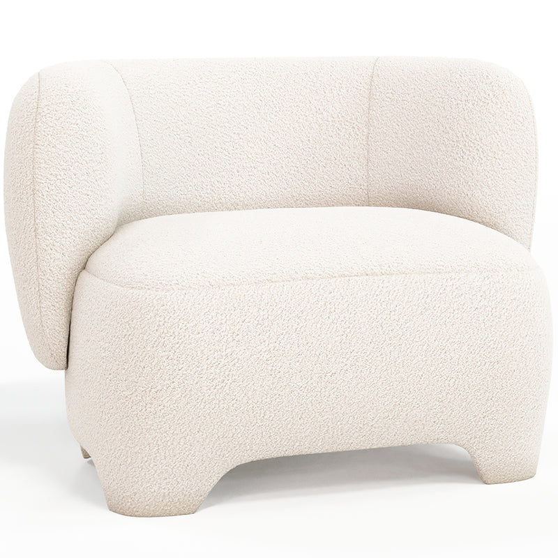Fauteuil Rembourré - Fauteuil en Tissu Bouclé - Magnolia