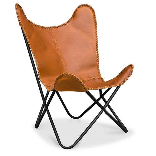 Chaise design papillon - Cuir - Blop