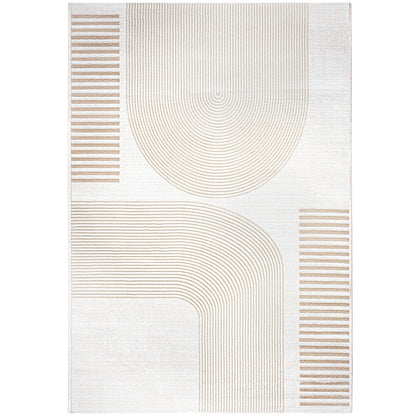 Groot vloerkleed met eigentijds modern design - Beige (290x200 cm) - Rya