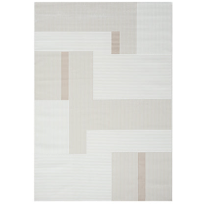 Großer Teppich mit zeitgemäßem, modernem Design – Beige (290x200 cm) – Qara