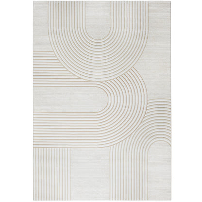 Groot vloerkleed met eigentijds modern design - Beige (290x200 cm) - Grut