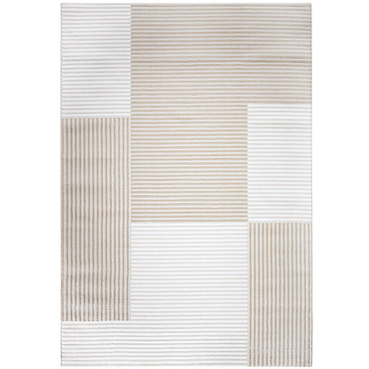 Groot vloerkleed met eigentijds modern design - Beige (290x200 cm) - Layra
