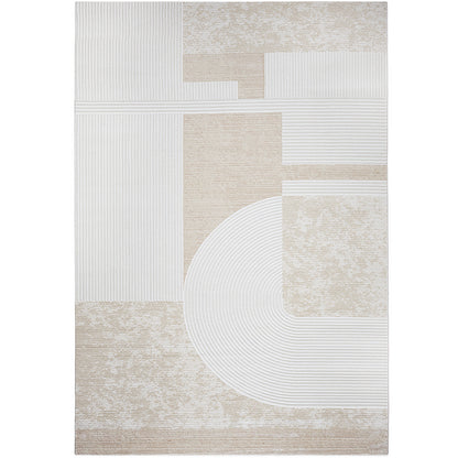 Groot vloerkleed met eigentijds modern design - Beige (290x200 cm) - Kopa