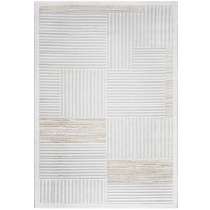 Groot vloerkleed met eigentijds modern design - Beige (290x200 cm) - Pestra