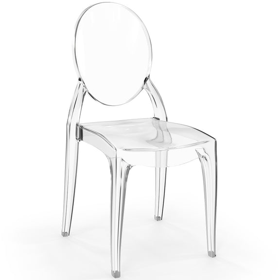 Transparenter Esszimmerstuhl - Victoria -Stil - Transparent
