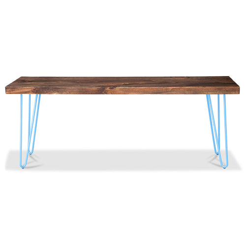 Banc Design Industriel - Bois et Métal - Hairpin