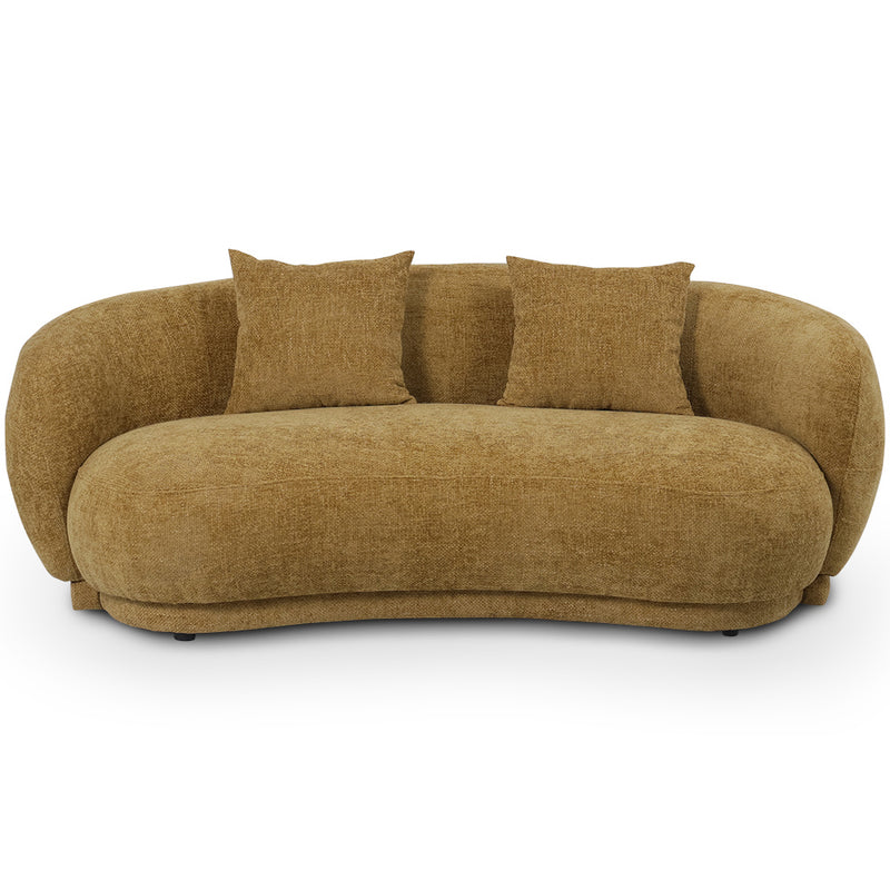 Curved Contemporary Style Design Sofa Upholstered in Chenille - 3 Seater - Curvy