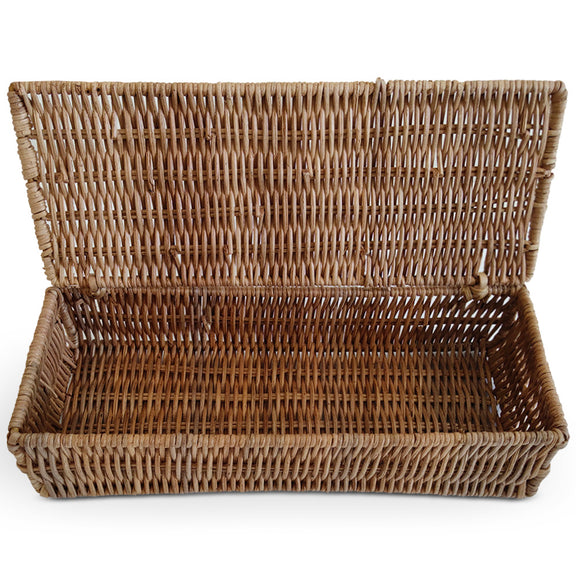 Rattan Basket with Lid - 26x10CM - Lung - gallery 2
