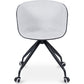 Upholstered Office Chair with Armrests - Desk Chair with Castors - Black and White - Jodie - gallery 1