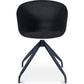 Upholstered Office Chair with Armrests - Black and White Desk Chair - Jodie - gallery 1