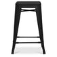 Bar Stool - Industrial Design - Matte Steel - 60cm - New edition - Stylix - gallery 1