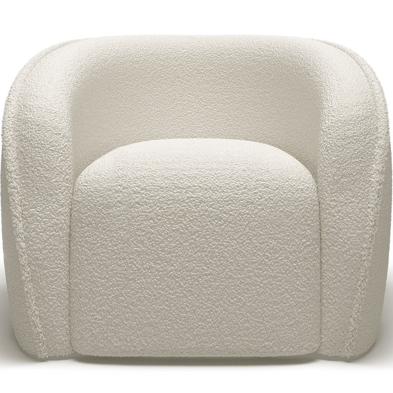 Armchair with Armrests - Upholstered in Boucle Fabric - Seral - gallery 1