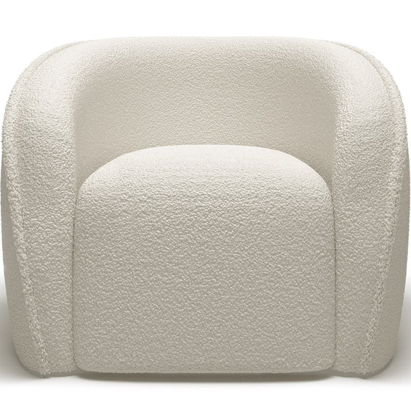 Armchair with Armrests - Upholstered in Boucle Fabric - Seral - gallery 1