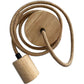 Hanging Lamp Cable in Jute and Wood - 200cm - Hanz - gallery 1