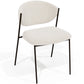 Dining chair - Upholstered in Bouclé Fabric - Black Metal - Seda - gallery 4