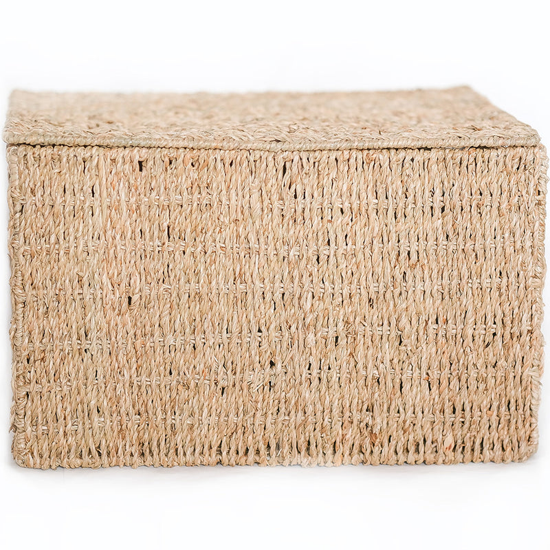 Panier en Fibre Naturelle avec Couvercle - 40x30CM - Maracay