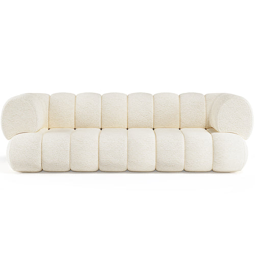 Bouclé Upholstered Sofa - Modern Style - 2/3 Seats - Curved Teddy