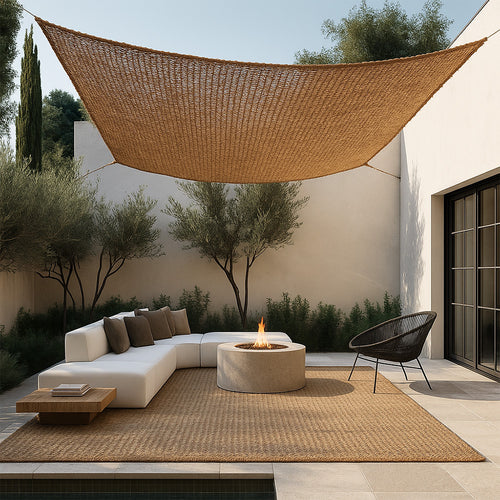 Coconut fiber awning 3x4M - 100 % Natural shade sail - gallery 1