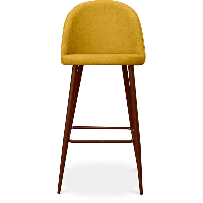 Gepolsterter Stoffhocker - Skandinavisches Design - 76cm - Evelyne