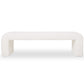 Bench Upholstered In White Bouclé Fabric - Modern Elegant Minimalist - Karla