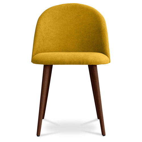Dining Chair - Upholstered in Fabric - Scandinavian Style - Evelyne - gallery 1