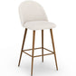 Stool Upholstered in Bouclé Fabric - Scandinavian Design - 76 cm - Evelyne