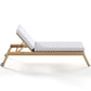 Teak Wood Sun Lounger with Cushion - Steela - gallery 3