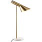 Modern Gold Floor Lamp in Metal and Marble – Quely