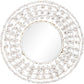 Specchio da parete - Design rotondo Boho Bali bianco (60 cm) - Lenai