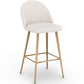 Stool Upholstered in Bouclé Fabric - Scandinavian Design - 76 cm - Evelyne