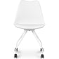 Office Chair with Wheels - White Desk Chair - Yemy