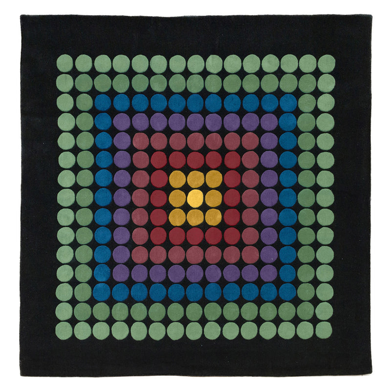 Square Wool Rug – Geometric Design – 250 x 250 cm – Yoler - gallery 1