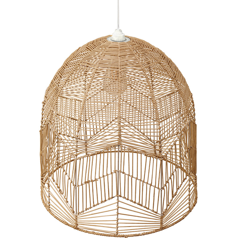 Lampada a sospensione dal design boho balinese in rattan naturale - Bu