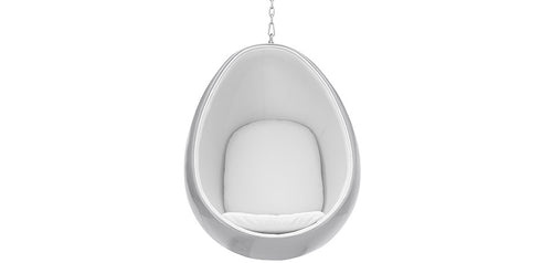 Fauteuil Suspendu Design en Forme d'Oeuf - Revêtu de Tissu - Eny