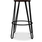 Round Stool - Industrial Design - Wood and Metal - 74cm - Hairpin Legs