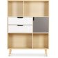 Biblioteka drewniana - skandynawski design - Pol