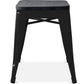Taburete Diseño Industrial - Madera y Acero - 46cm - Stylix