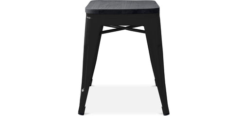 Banco Stylix - 46cm - Metal e madeira escura