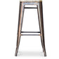 Bar Stool - Industrial Design - Steel & Wood - 76cm - Stylix