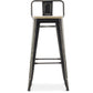 Barhocker mit Rückenlehne - Industriedesign - 76 cm - Stylix