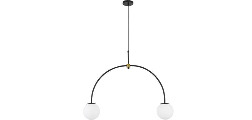 Lampe de plafond à boules en verre - Lampe suspendue à 2 bras - Josephine