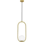 Globe ceiling lamp - Golden pendant - Ruby