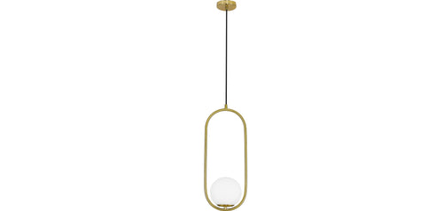 Globe ceiling lamp - Golden pendant - Ruby