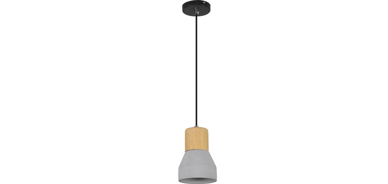 Lampe de plafond en bois et béton - Lampe suspendue design scandinave - Minnie