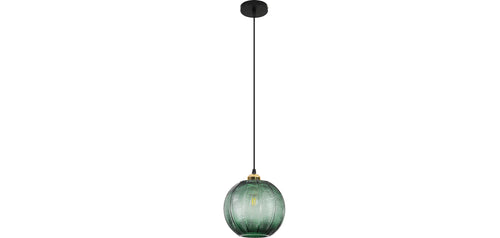 Lampe de plafond au design vintage - Suspension en forme de boule verte - Viola