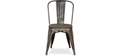 Chaise de salle à manger - Design industriel - Bois et acier - Nouvelle édition - Stylix